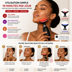 Appareil de Massage Visage LED & EMS 7 Couleurs – Outil Beauté Électrique Éclat & Détente (Blanc / Noir / Rouge)