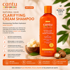 Cantu Shea Butter Natural Hair Clarifying Cream Shampoo – Shampooing Clarifiant Hydratant Sans Sulfate Pour Cheveux Bouclés, Frisés & Crépus