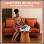 Bain de Pied Pliable Multifonction Chauffant – Massage & Relaxation SPA à Domicile (Rose / Gris)
