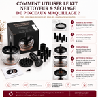 Kit Nettoyeur & Séchage de Pinceaux Maquillage à Piles