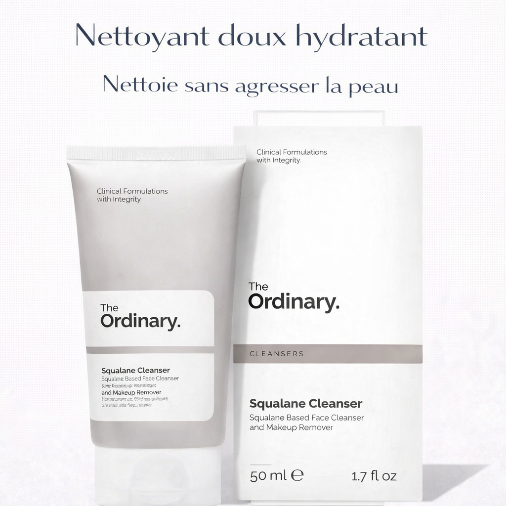 Nettoyant Squalane The Ordinary – Nettoie, Démaquille & Hydrate la Peau (50 ml)
