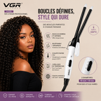Fer à Friser & Boucler Professionnel VGR V-576 – Boucles Serrées Définies & Effet Wavy Longue Tenue