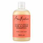 SheaMoisture Coconut & Hibiscus Curl & Shine Shampoo 384ml – Shampooing Boucles & Brillance Pour Cheveux Bouclés, Frisés & Crépus