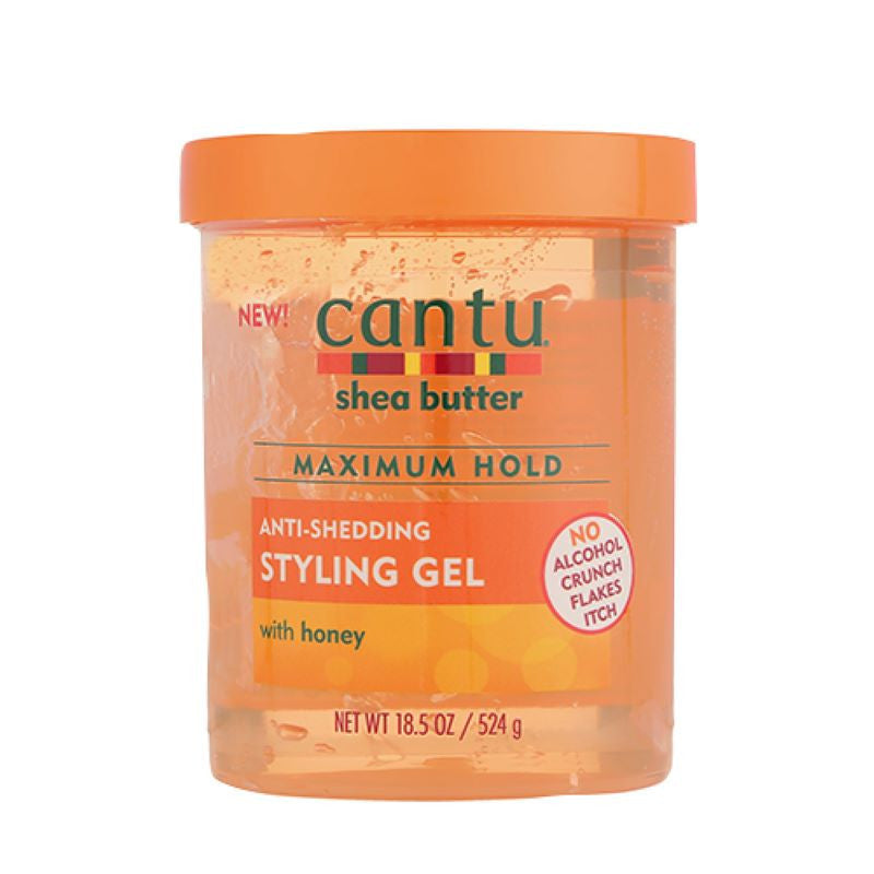 Cantu Shea Butter Maximum Hold Anti Shedding Styling Gel with Honey - Gel Fixation Maximale 524g