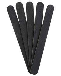 Lot de 5 - Limes à ongles noir droit 100-100