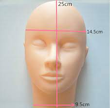 Modèle pour Formation Maquillage en Silicone – Tête de Mannequin pour Extension de Cils et Apprentissage