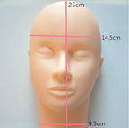Modèle pour Formation Maquillage en Silicone – Tête de Mannequin pour Extension de Cils et Apprentissage