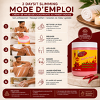3 Daysit Slimming Burns Fat – Crème De Massage Chauffante Au Piment Rouge 1000 g