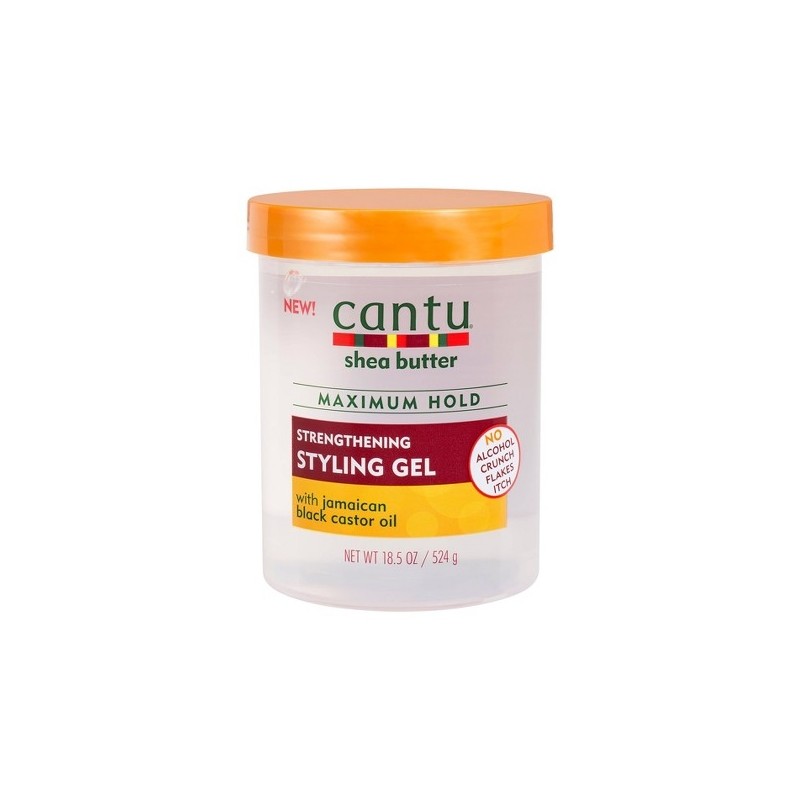 Cantu Shea Butter Maximum Hold Styling Gel Jamaïcain Black Castor Oil - Fixation MAXIMALE 524g