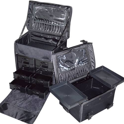Valise Trolley - Maquillage Professionnel - Beauty Case Trolley - Multi Rangement